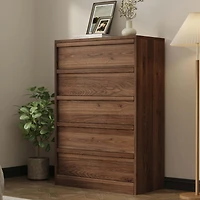 gaomon 5 Drawers Nightstand for Bedroom, Wooden Small Bedside Table Cabinet with Large Storage and Anti-Tip Device, Modern End Side Table Night Stand