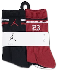 Jordan Boys' 7-11 Icon Stripe Crew Socks, 6-Pack