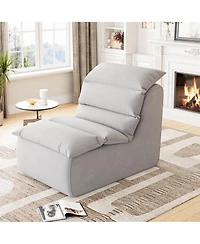 homfan Bean Bag Chair, Lazy Floor Couch with High-Resilience Foam, Beanbag Chairs for Adults, Fireside Sofa for Reading Gaming Living Room