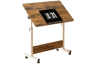 gaomon Adjustable Height Standing Desk, Foldable Mobile Desk with Wheels