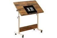 gaomon Adjustable Height Standing Desk, Foldable Mobile Desk with Wheels