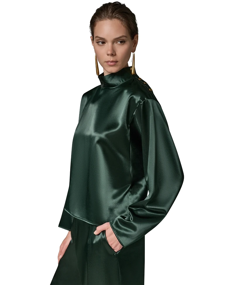 Donna Karan New York Women's High Mock Neck Top