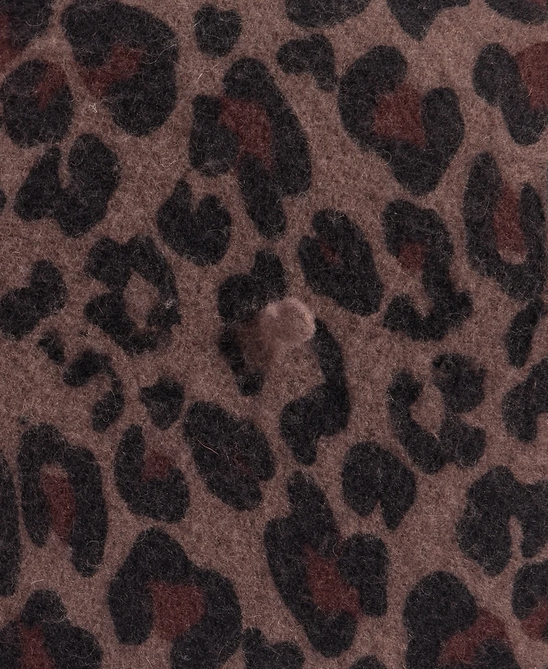I.n.c. International Concepts Leopard Print Wool-Blend Beret, Macy's Exclusive