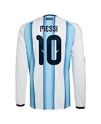Adidas Men's Lionel Messi White Argentina National Team 2026 Home Replica Long Sleeve Jersey