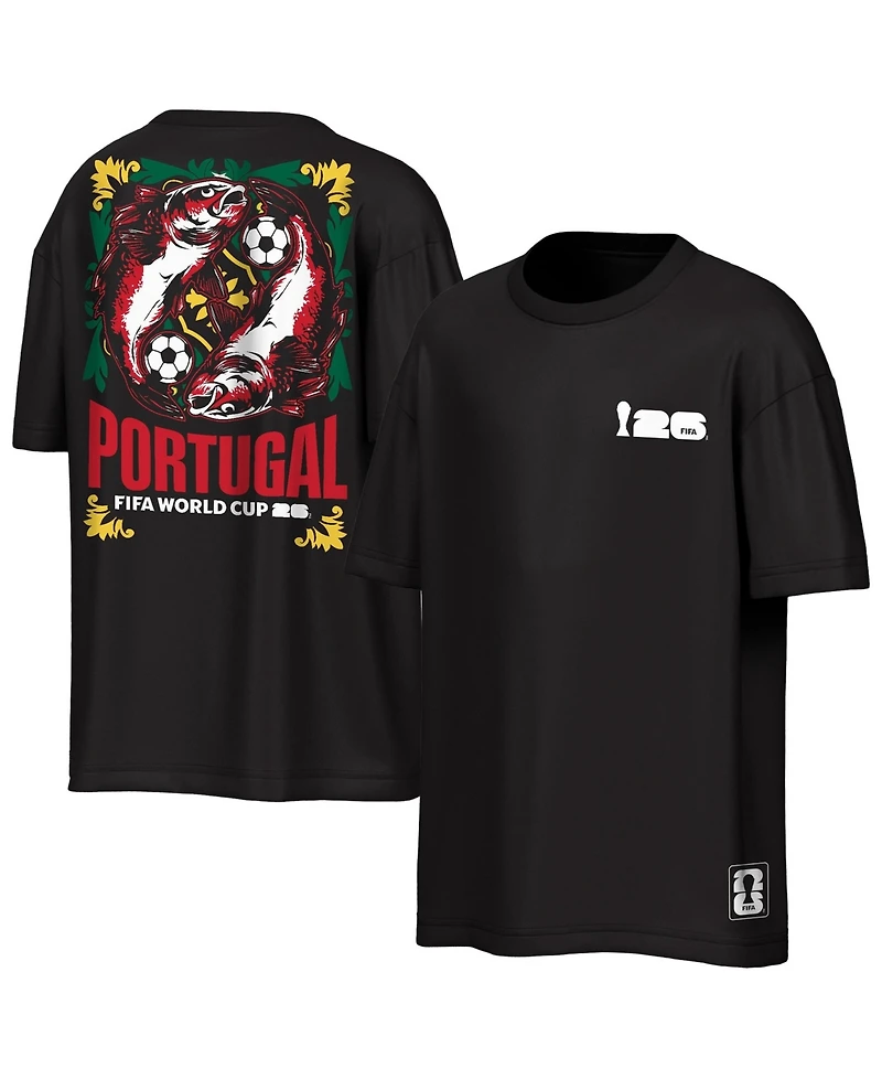 Outerstuff Men's Black Portugal Fifa World Cup 2026 Rally Oversized T-Shirt