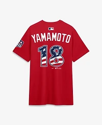 Nike Men's 2026 All-Star Game National League Yoshinobu Yamamoto Red Name & Number T-Shirt