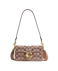 Coach Crystal Signature Jacquard Soft Tabby Mini Shoulder Handbag