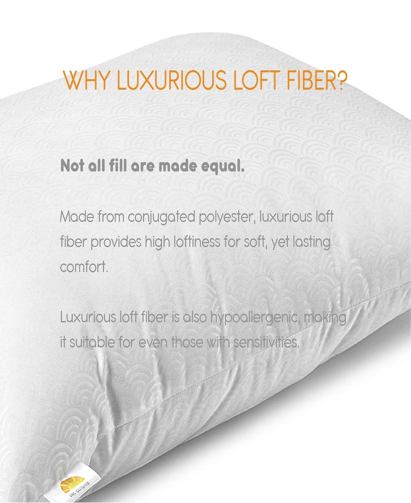 C&C California Crescent Embossed 2-Pack Pillow, Standard