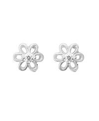 Macy's Cubic Zirconia Open Flower Stud Earrings