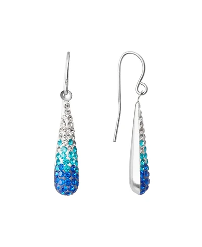 Macy's Crystal Pave Gradation Teardrop Drop Earrings