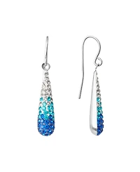 Macy's Crystal Pave Gradation Teardrop Drop Earrings