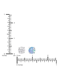 Macy's 5mm Simulated White Opal and Cubic Zirconia Stud Earring Set