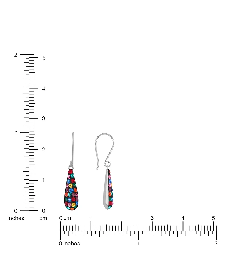 Macy's Pave Crystal Teardrop Earrings