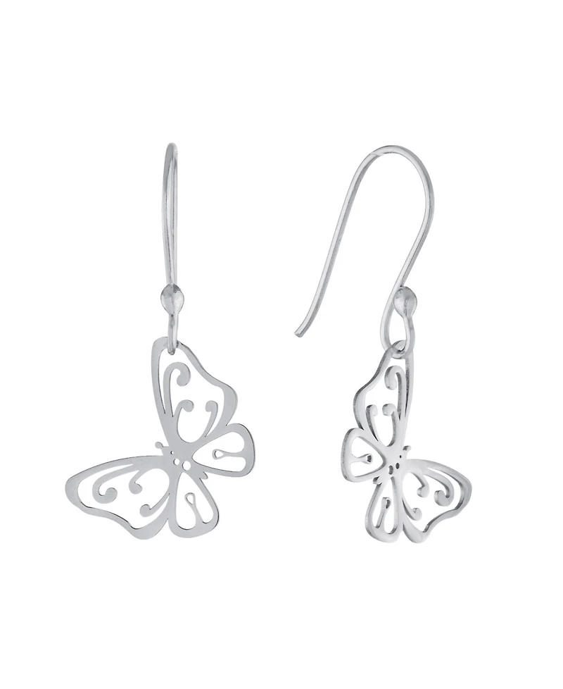 Macy's Laser Cut Butterfly Drop Earrings