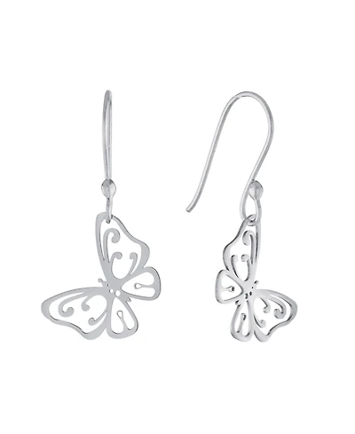 Macy's Laser Cut Butterfly Drop Earrings