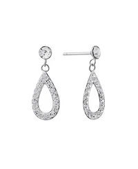 Macy's Crystal Pave Open Teardrop Earrings