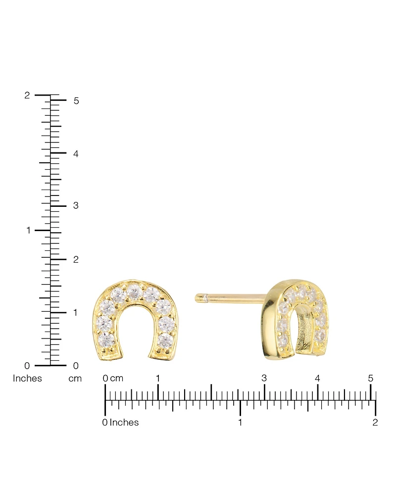 Macy's Cubic Zirconia Horseshoe Stud Earrings