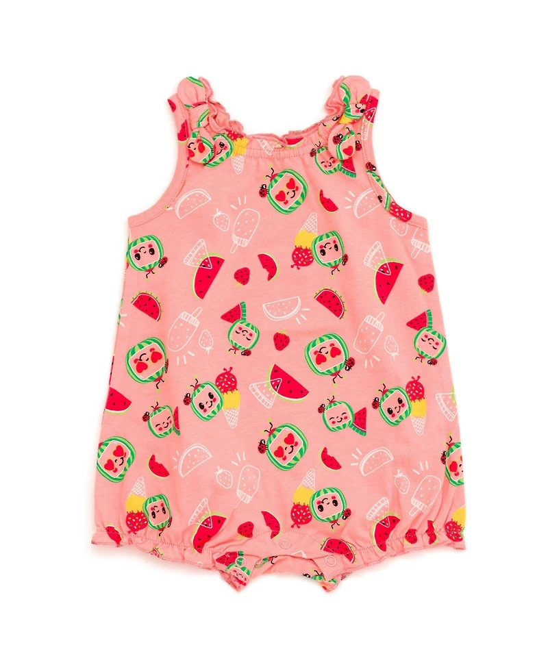 Cocomelon Baby Girls' ( new born to 24 M ) Sleeveless Bubble Romper