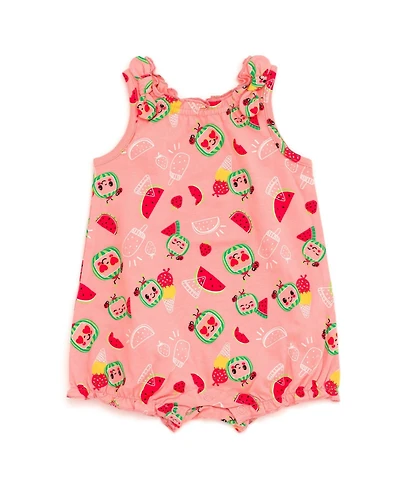 Cocomelon Baby Girls' ( new born to 24 M ) Sleeveless Bubble Romper