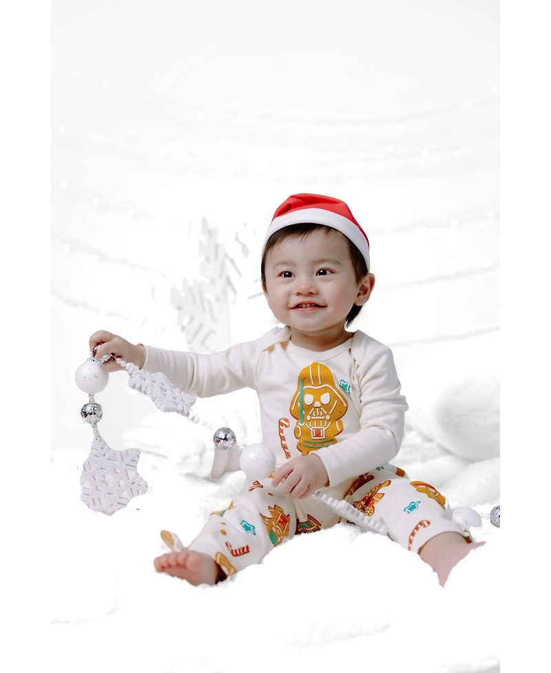 Star Wars Baby Boys Darth Vader ( new born to 24 M ) Christmas Bodysuit Pants and Hat Set