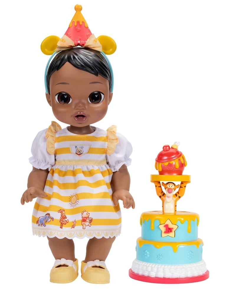 Disney Darlings Winnie the Pooh 13" Interactive Birthday Baby Doll, Ages 2+