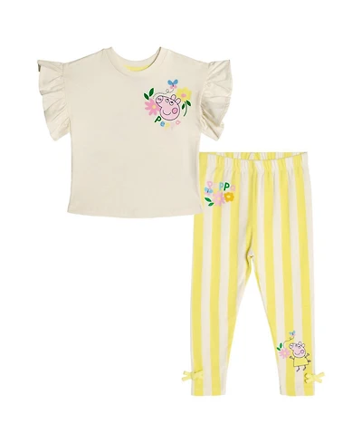 Peppa Pig Toddler Girls'(2T-4T) 2-Piece T-Shirt and Leggings Set