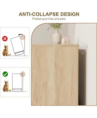 gaomon 6 Drawer Rattan Dresser for Bedroom, Natural Wood Chest of Drawers with Integrated Legs, Rattan Dresser for Hallway, Entryway