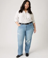 Levi's Plus High Rise Straight Jeans