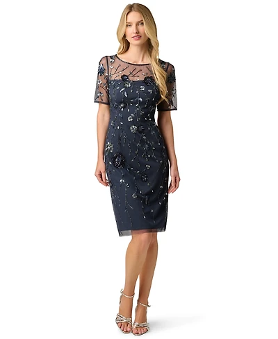 Adrianna Papell Women's Short-Sleeve Dress