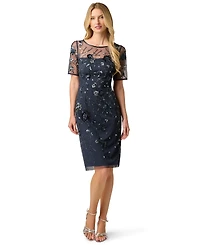 Adrianna Papell Women's Short-Sleeve Dress