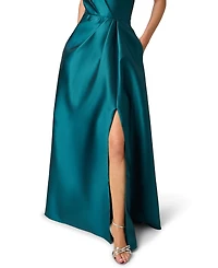 Adrianna Papell Women's Pleated Mikado Sleeveless Dress