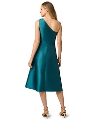 Adrianna Papell Women's One-Shoulder Fit & Flare Midi Dress
