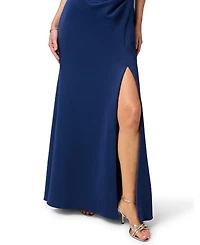 Adrianna Papell Women's Off-the-Shoulder Scuba Gown Dress