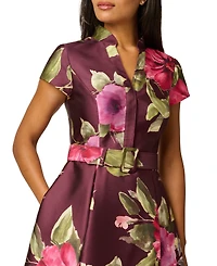 Adrianna Papell Women's V-Neck Floral Ball Gown