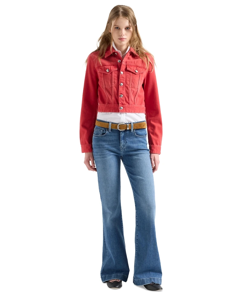 7 For All Mankind Women's Mid Rise Dojo Tailorless Jeans