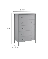 Modway Emmeline Scalloped 5-Drawer Chest