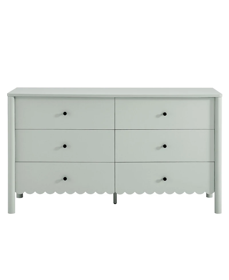 Modway Emmeline Scalloped 6-Drawer Dresser