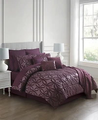 Macy's Brooks Reversible 14-Piece Jacquard Microfiber Comforter Set, King, Created for Macy's