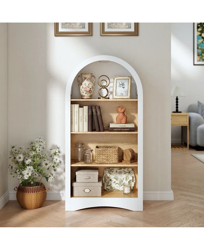 Streamdale Furniture 47" Arched 4-Tier Freestanding Storage Display Rack