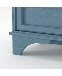 Streamdale Furniture 52.17"H Glass Door Display Cabinet with 2 Drawers and Adjustable Shelf