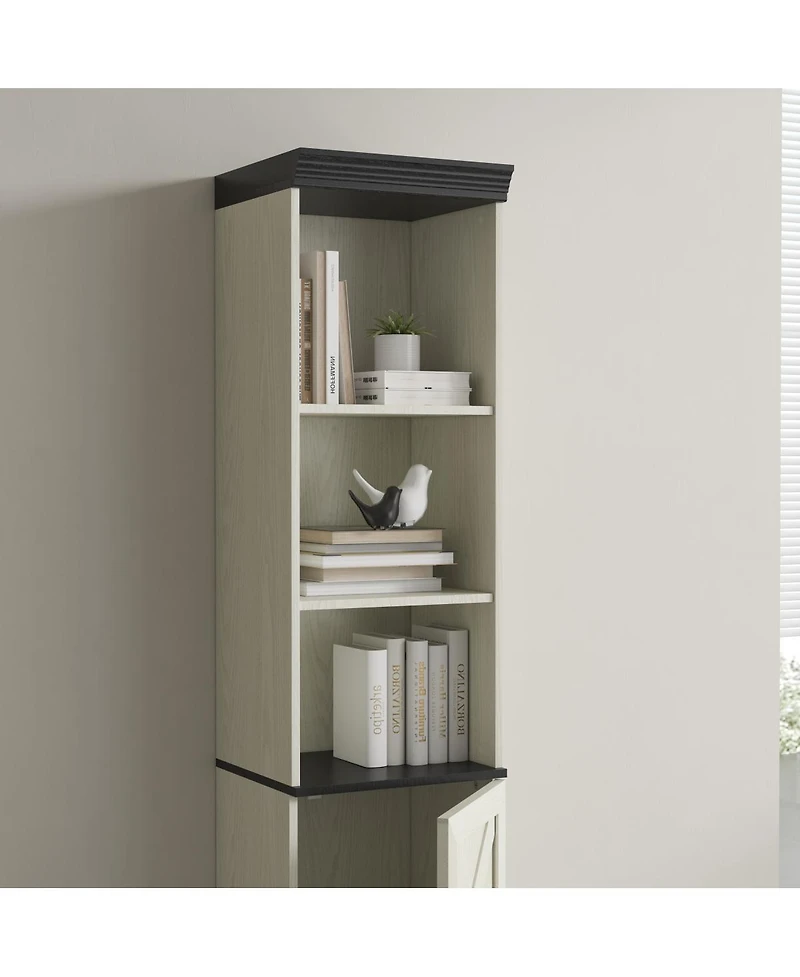 Streamdale Furniture 70.86" Tall Free-Standing 5-Shelf Wood Storage Cabinet and Bookcase