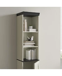 Streamdale Furniture 70.86" Tall Free-Standing 5-Shelf Wood Storage Cabinet and Bookcase