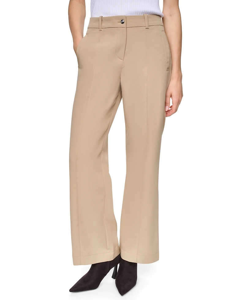 Dkny Women's Seamed Bi-Stretch Flare-Leg Pants
