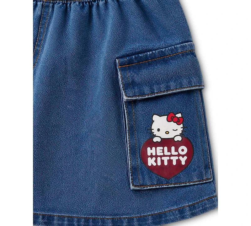 Hello Kitty Girls' 2T-6X Crewneck Sweatshirt and Skirt, 2-Piece Set