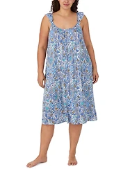Ellen Tracy Plus Sleeveless Midi Nightgown