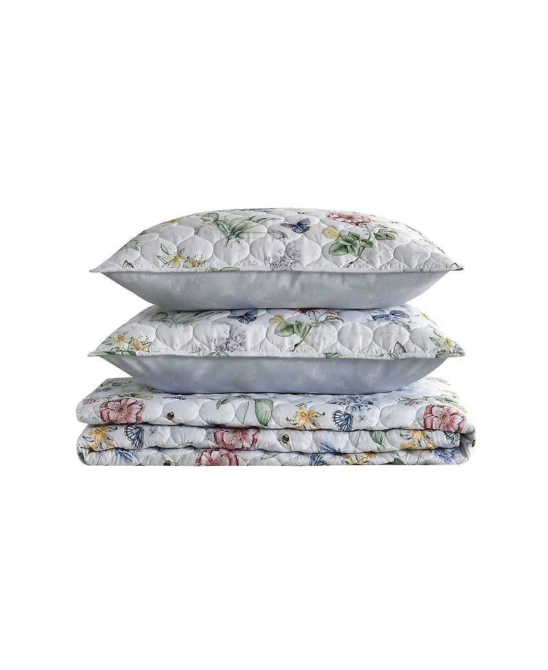 Lenox Butterfly Meadow 3-Piece Quilt Set, King