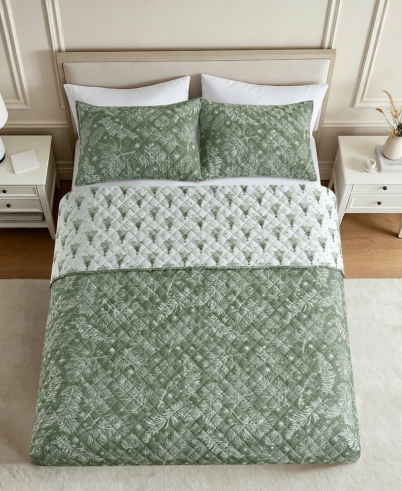 Lenox Pinecone Winter 2-Piece Quilt Set, Twin