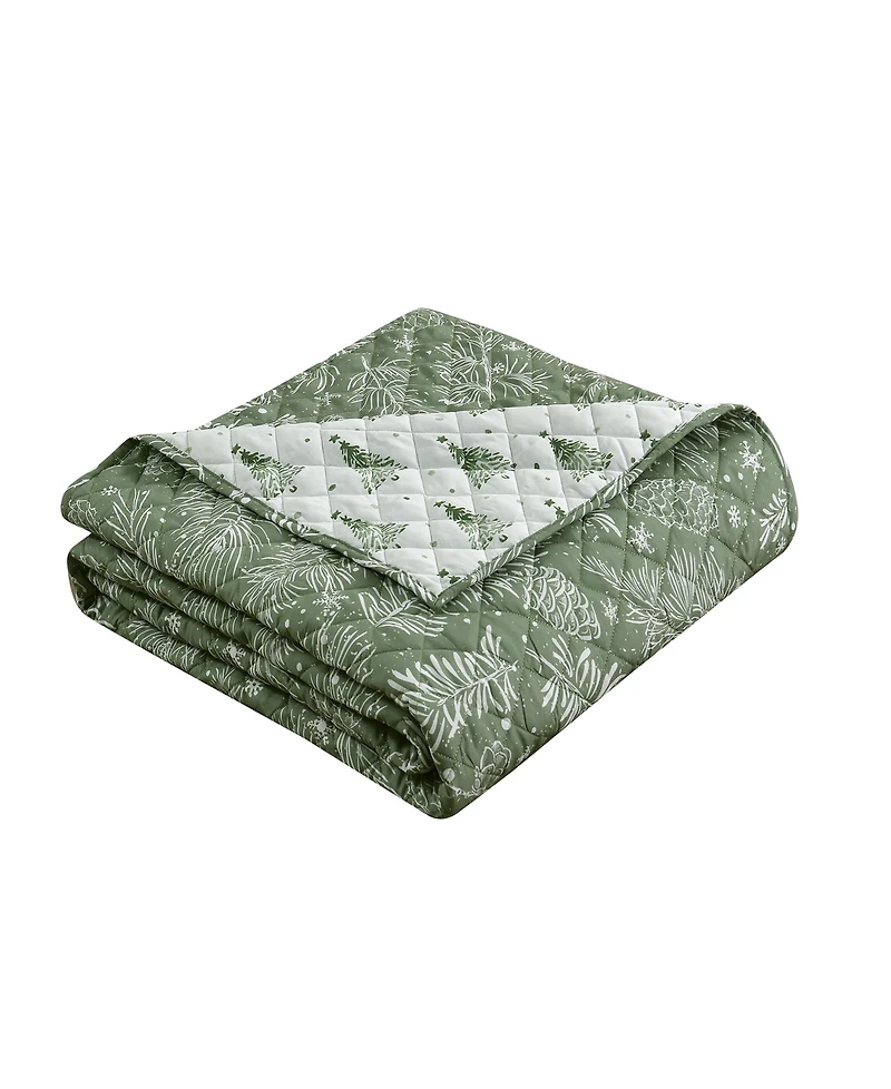 Lenox Pinecone Winter 3-Piece Quilt Set