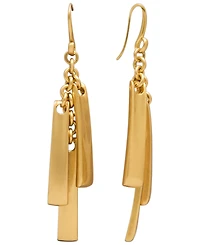 Donna Karan New York Gold-Tone Movement Drop Earrings
