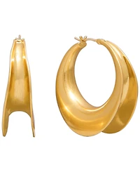 Donna Karan New York Gold-Plated Valley Hoop Earrings